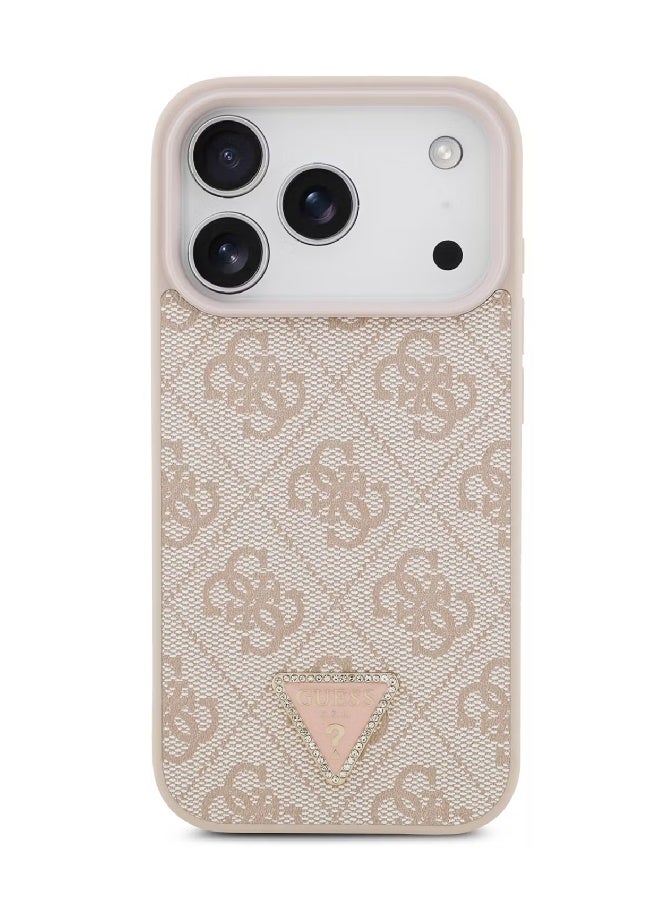 Guess MagSafe 4G PU Leather Case with Triangle Logo for iPhone 17 Pro  - Pink - Image 5